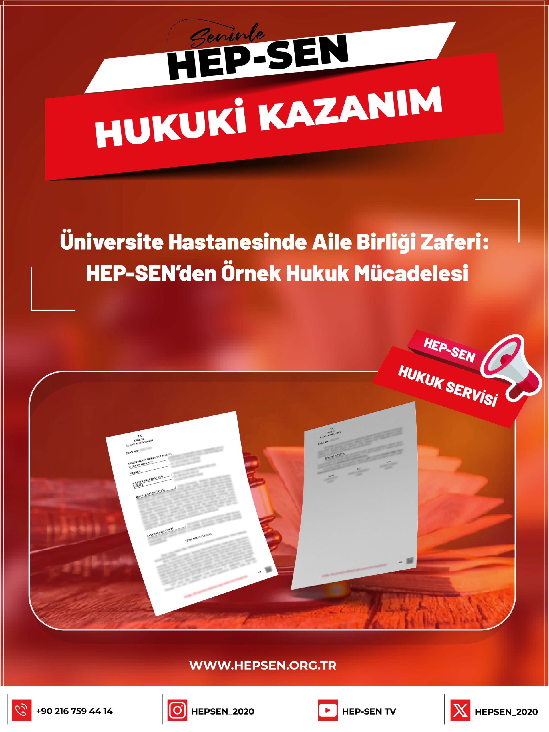 Üniversite Hastanesinde Aile Birliği Zaferi: HEP-SEN’den Örnek Hukuk Mücadelesi
